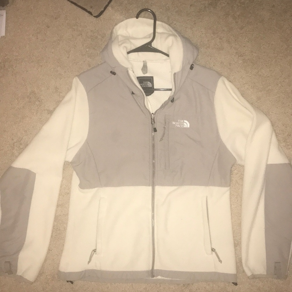 The North Face Hooded Denali Fleece Coat - Cream